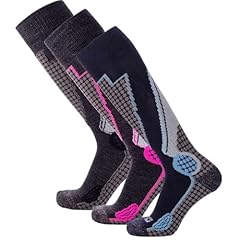 3 Pairs - Black/Neon Pink(1)+black/Silver(1)+navy/Azure(1)
