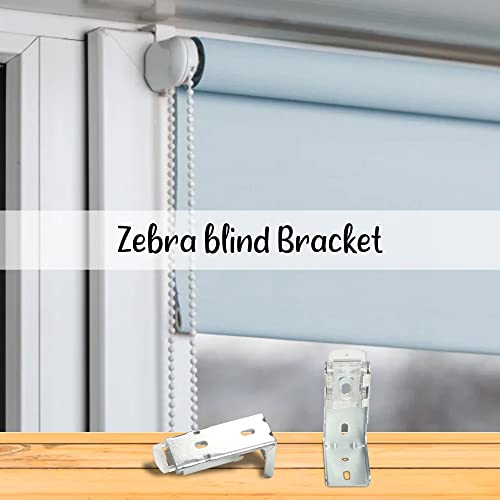 Image of FAPBADRI Bracket /Holder /Clamp for Zebra Blind /Day and Night Blind, Used for Wall mounting or Ceiling mounting, Screws & Wall Plugs Included - 4 Pieces