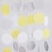 Chloe Elizabeth Circle Dots Paper Garland, White, Gray & Yellow