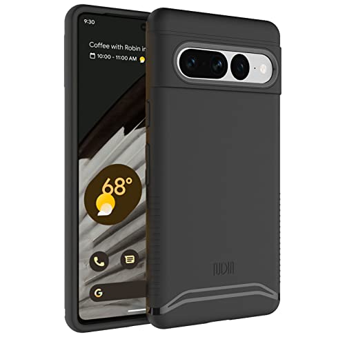 TUDIA DualShield Coque pour Google Pixel 7 Pro [Merge] Antichoc qualité Militaire Robuste Double Couche Robuste Mince étui de Protection Rigide (Noir Mat)