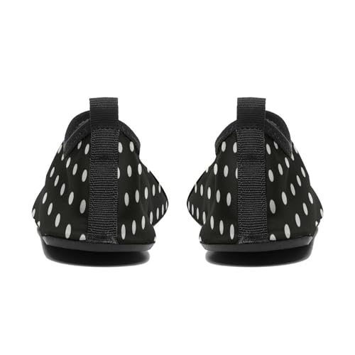 White Black Polka Dot Water Shoes Outdoor Beach Swimming Aqua Socks Barefoot Shoes3