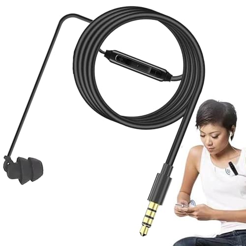 Einzelkopfhörer mit Kabel, einseitig, In-Ear-Kopfhörer, einseitig, links, rechts, klare Anrufe, Silikon-Ohrstöpsel, leise, für Männer und Frauen