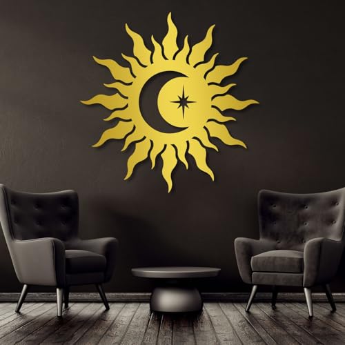 Soleil et Lune Décoration Murale 30" x 30"