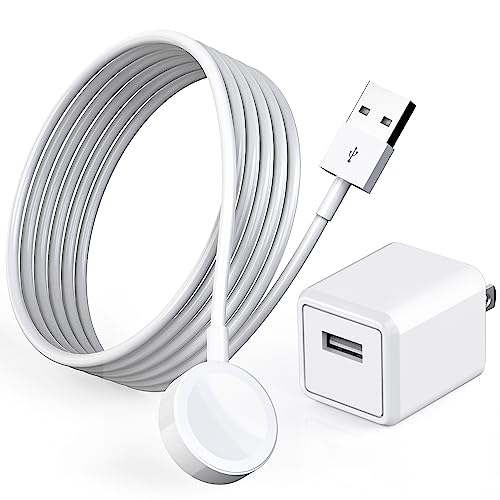 Long Watch Apple Charger, 6.6Ft Usb Iwatch Charger[Mfi Certified] Portable Wireless Apple Fast Charging Lightning Cable Iphone Charger Adapter Compatible With Apple Watch Series 8/7/6/5/4/3/2/Se/Ultra #TOP4