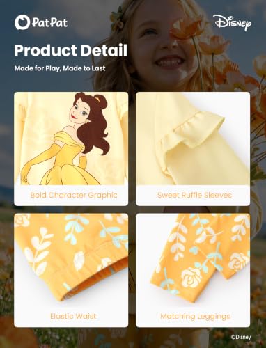 Image of Disney Girls Clothes Long Sleeve Sweatshirt Leggings Outfit 2 Piece Set