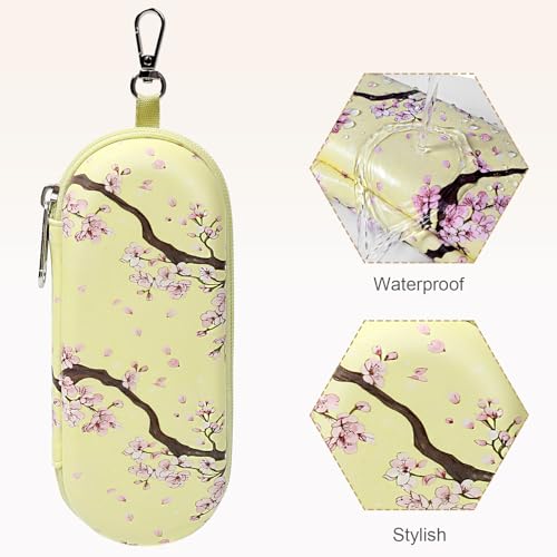 Image of Double Eyeglasses Case, Dual Glasses Sunglasses Organizer with Zipper Closure, Eyewear Storage Box for Men Women Travel