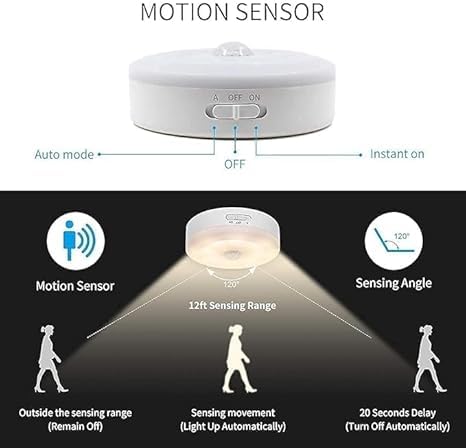 KANAKADHARA Motion Sensor Light for Home with USB Charging Wireless Self Adhesive LED Magnetic Motion Activated Light Motion Sensor Rechargeable Light Motion Activated (Pack of 2) 2
