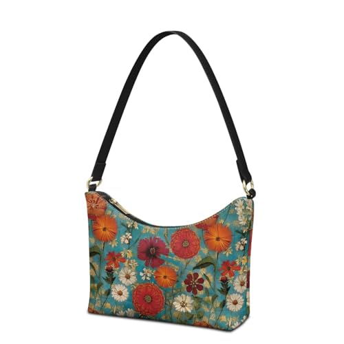 Image of Handbag for Women Leather Underam Shoulder Bag with Zipper Fashion Work Purse Waterproof Travel Wallet