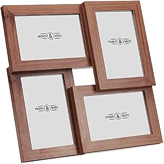 Aperture Photo Frame 6" x 4 | Picture Wooden Photograph Frames | 4 Multi Picture Frame | Free Standing or Wall Mounted | M&W