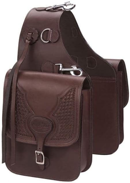 Leather Western Saddle Bag for Horse Carrier Equestrian