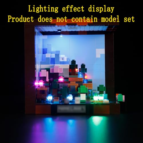 Image of GEAMENT LED Light Kit Compatible with LEGO MINECRAFT The Crafting Table Building Blocks Model - Lighting set for Ideas 21265 (Model Set Not Included)