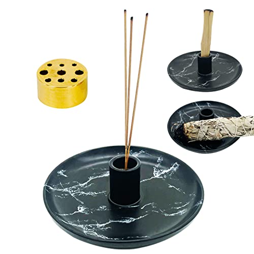 Zvaiuk Palo Santo Holder With Solar Systembracelet,Palo Santo Wood Incense Stick Holder，Ceramic Holder For Palo Santo Sticks (Black Marble) #TOP15