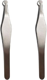 Easily Trim Nose Hair Safely With 2Pcs Stainless Steel Universal Tweezers for Men Women - Portable Design, Painless Grooming, Must-Have Beauty Tool