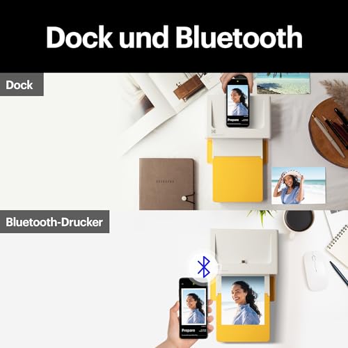 Bluetooth-Drucker Kodak Dock Plus 4Pass-Fotodrucker 10 x 15 cm