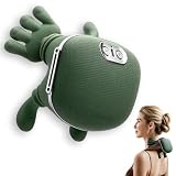 Beheiztes Nacken- und Schultermassagegerät, elektrisches Tiefengewebe, 4D-Knetmassage, echtes Handmassagegerät, 2000 mAh, USB-wiederaufladbares Massagegerät um den Hals, Taille, geeignet für Zuhause