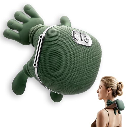 Neck and Shoulder Heated Massager Electric Deep Tissue 4D Kneading Massage Real Hands Massager 2000mAh USB-Rechargeable Massager Worn Around the Neck Waist Suitable for HomeOffice use