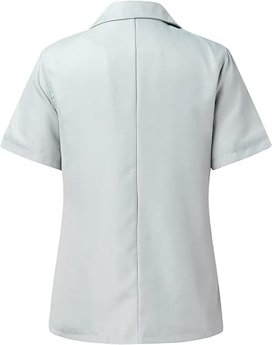 Gddxlm Women's Short Sleeves Single Breasted Blazer With Pockets Sleeveless Lapel Open Front Button Tank Tops Solid Color Plus Size Casual Office Suit Wear Outerwear Work Vest Jacket #TOP3
