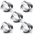 Appliancemate Burner Control Knob WB03T10325 Metal Stove Knobs for General Electric (GE) A Cooktop/Stove/Oven Knobs-Replace AP5690210 PS3510510 (5Pack)