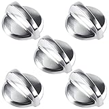 Appliancemate Burner Control Knob WB03T10325 Metal Stove Knobs for General Electric (GE) A Cooktop/Stove/Oven Knobs-Replace AP5690210 PS3510510 (5Pack)