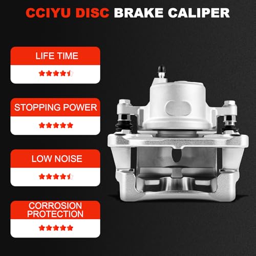Image of cciyu Front Left Disc Brake Caliper Assembly with Bracket 19-B3134 | For Toyota For Prius L4 1.5L 2004-2009