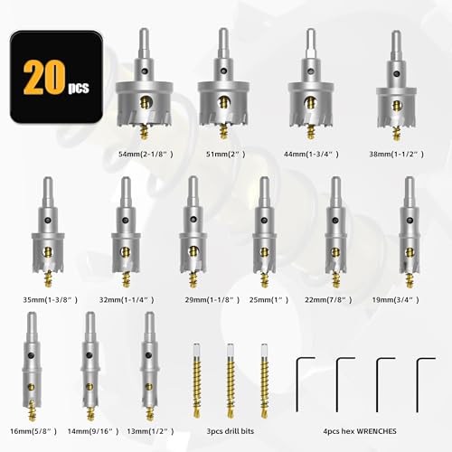 KJE 20 in 1 Carbide Hole Saw Kit