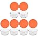 Pyrex (6) 7200 2 Cup Glass Dishes & (6) Pyrex 7200-PC 2 Cup Orange Lids