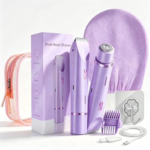 Razerly — Maquinilla 2 En 1 Para Bikini Y Cuerpo Razerly, IPX7 100% Waterproof Para Wet and Dry Use, Razerly Maquinilla Mujer 2 En 1 Con Cabezal Antirritación Para Resultado Suave Y Duradero (Morado)