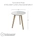 Nathan James Amalia Solid Wood Legs Accent End or Side Table, Light Brown