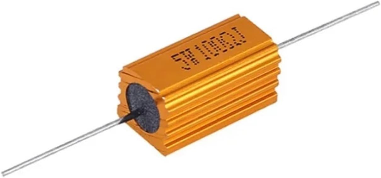 2PCS Metal Shell Resistor 5W RX24 0.1R ~ 15K 1 2 6 8 10 20 30 50 100 200 300 OHM 5 10K Wirewound Aluminum Metal Shell Resistor(33R)