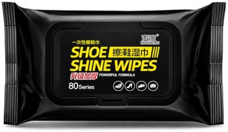 Shoe Cleaning Wipes for Sneakers & White Shoes (80 Count) | Removes Dirt & Scuff Marks | Safe for Leather Shoes, Sports Shoes & Canvas | No Water Required