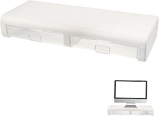 Cabilock Computer Heightened Shelf Desk Mount Laptop Stand Computer Holder for Desk Storage Shelf with Drawers Computer Lifting Rack PC Stand Desktop Monitor Riser Monitor Riser Stand Lift