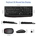 Wireless Keyboard and Mouse Combo-Full Size QWERTY Layout 2.4G Stereo Keycap Ergonomically Designed Mechanical Keyboard Set for Windows, PC,Laptop, Notebook,Computer with USB-A&Typ-C 2-in-1 Receiver