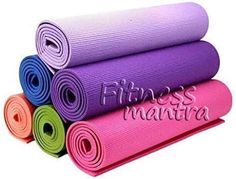 4MM Thickness Anti-Slip Yoga Mat with Carrying Strap for Men & Women Fitness (Multicolor)(Qty.- 1 Piece)