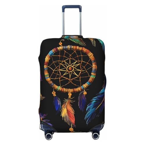 Feather Elastic Travel Luggage Cover, Washable Spandex Suitcase Protector, Anti-Scratch Fits 18-32 Inch
