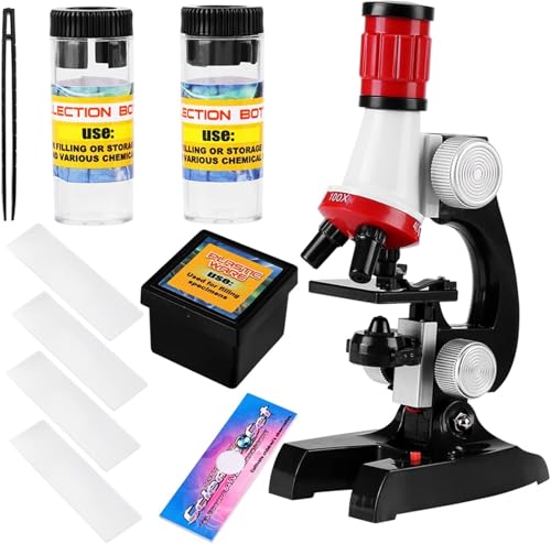 Microscope pour enfants ESTINK LED 1200X avec lames spécimen - Cadeau