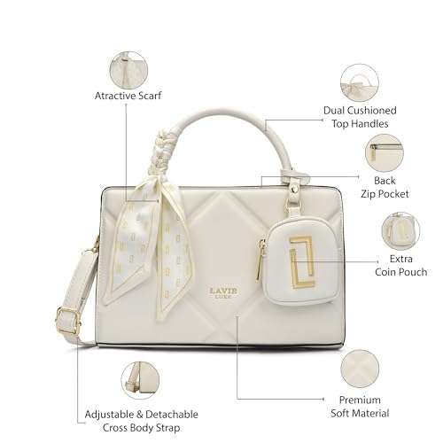 Image of Lavie Luxe Women's Quaro26 Horizontal Small Satchel Handbag | Satchel Bag for Work | Ladies Purse | Stylish Shoulder Bag | Gift For Women
