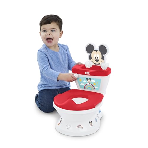 Miniatura 2 de Bright Starts, Disney Baby Orinal 2 En 1 Mickey Mouse, Con Sonidos Realistas De Descarga, Música Y Aplausos, Pegatinas Personalizables, Rojo