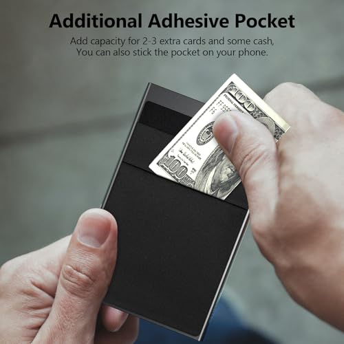 Gifts for Men, Pop Up Minimalist Wallet for Men RFID Blocking Slim Credit Card Holder Front Pocket EDC Mens Wallet (Black)3