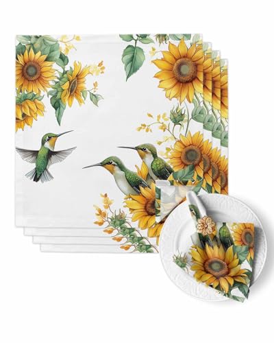 Servilletas de Tela Cuadradas Verde Amarillo x4 miniatura 1