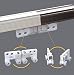 ZHI-HHA Mudo Pista De Cortina,Carga Superior Carga Lateral Acero Inoxidable Polea Techo...