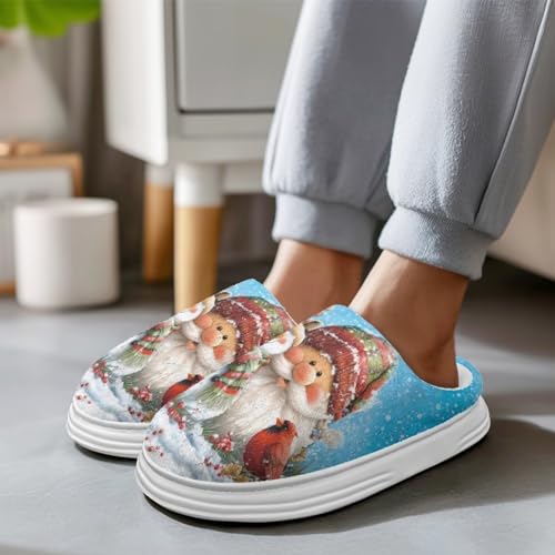 Christmas Slip-on House Slippers for Women Men Soft Plush Fluffy Warm Indoor House Home Winter Shoes Home Slippers2