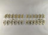 48 pcs Plastic Cake Topper Praying Hands White with Gold Favor Decorations
