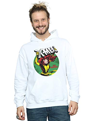 Marvel Men's X-Men Defeated By Dark Phoenix Hoodie White X-Large
