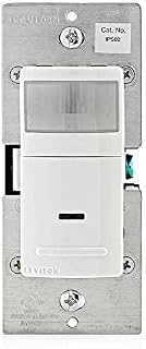 Leviton IPS02-1LW Decora Motion Sensor In-Wall Switch, Auto-On, 2.5A, Single Pole, White