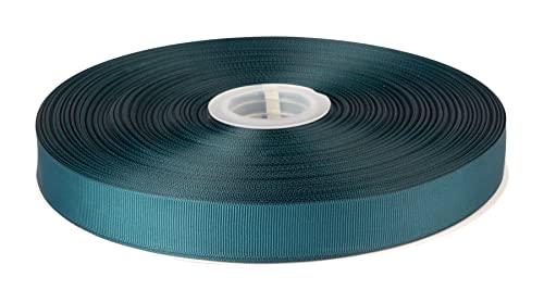 Fondersy 22mmX 91M Solid Grosgrain Ribbon for Gift Wrapping Hair Bows, Parties, Wedding Decoration, Crafts Sewing(Teal)
