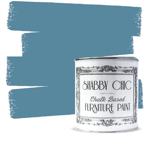 Shabby Chic Chalk Based Furniture Paint, Cottage Blue - 250 ml | Distressed Matt Finish for Furniture, Home Decor or DIY Projects | Interior & Exterior | Non-Sand, Suitable for Wood, Plastic & Metal