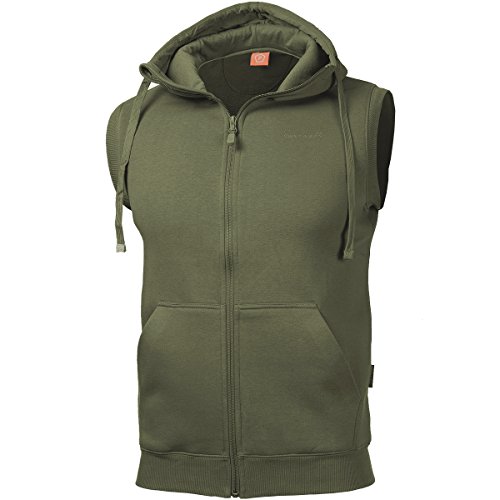 Chaleco militar de punto verde oliva talla M con acabados reforzados
