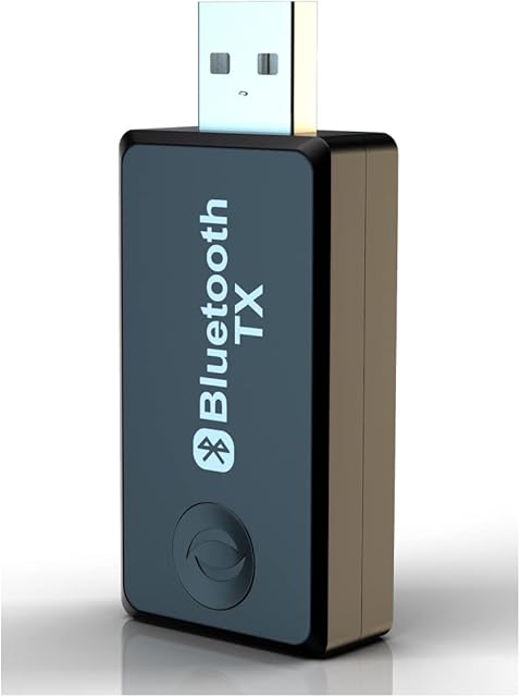Bluetooth Transmitter Receiver, POMME USB Bluetooth Adapter Bluetooth Audio Transmitter Stereo Computer Bluetooth Adapter, Suitable for TV/Desktop/Laptop/Bluetooth Headset/Bluetooth Speaker