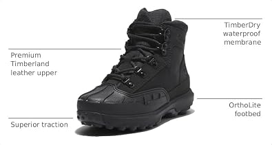 Timberland boys Converge Waterproof Mid Shell Toe (Little Kid)