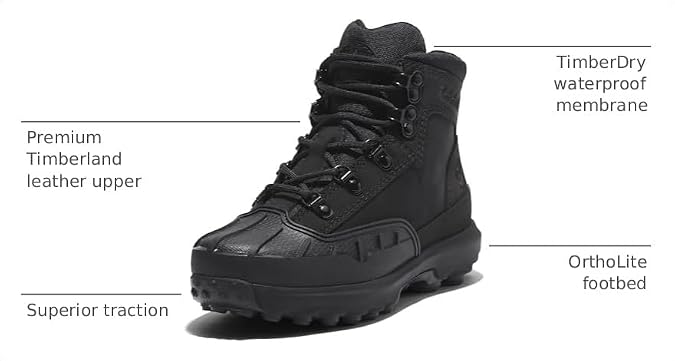 Timberland boys Converge Waterproof Mid Shell Toe (Little Kid)